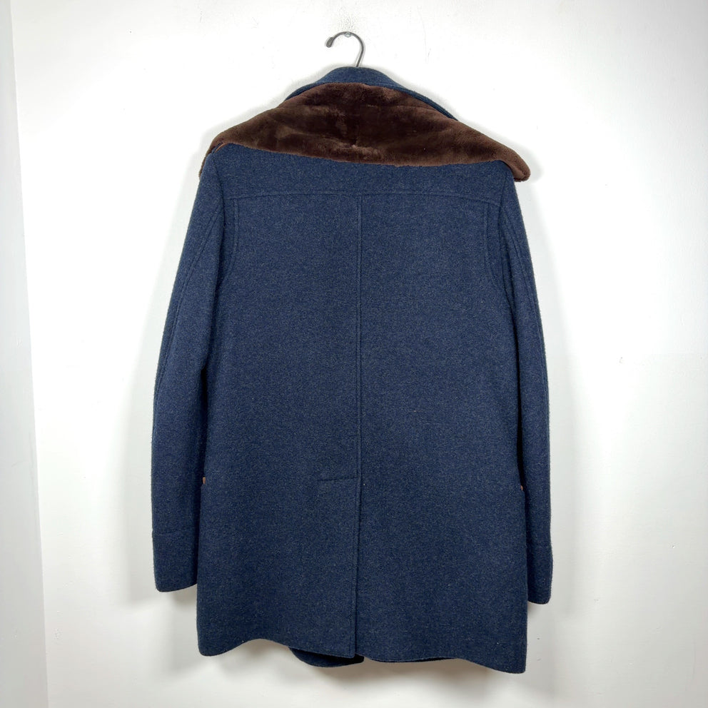 Loro Piana Cashmere Wool & Nutria Fur Trench Coat