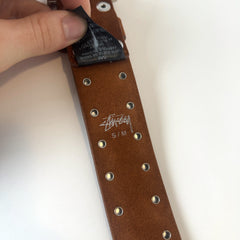 Stussy Suede 8-Ball Studded Belt