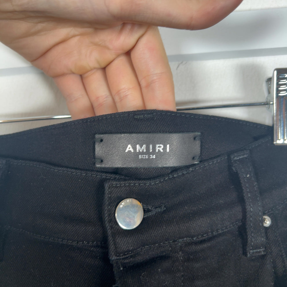 Amiri MX1 White/Black Bandana Jeans