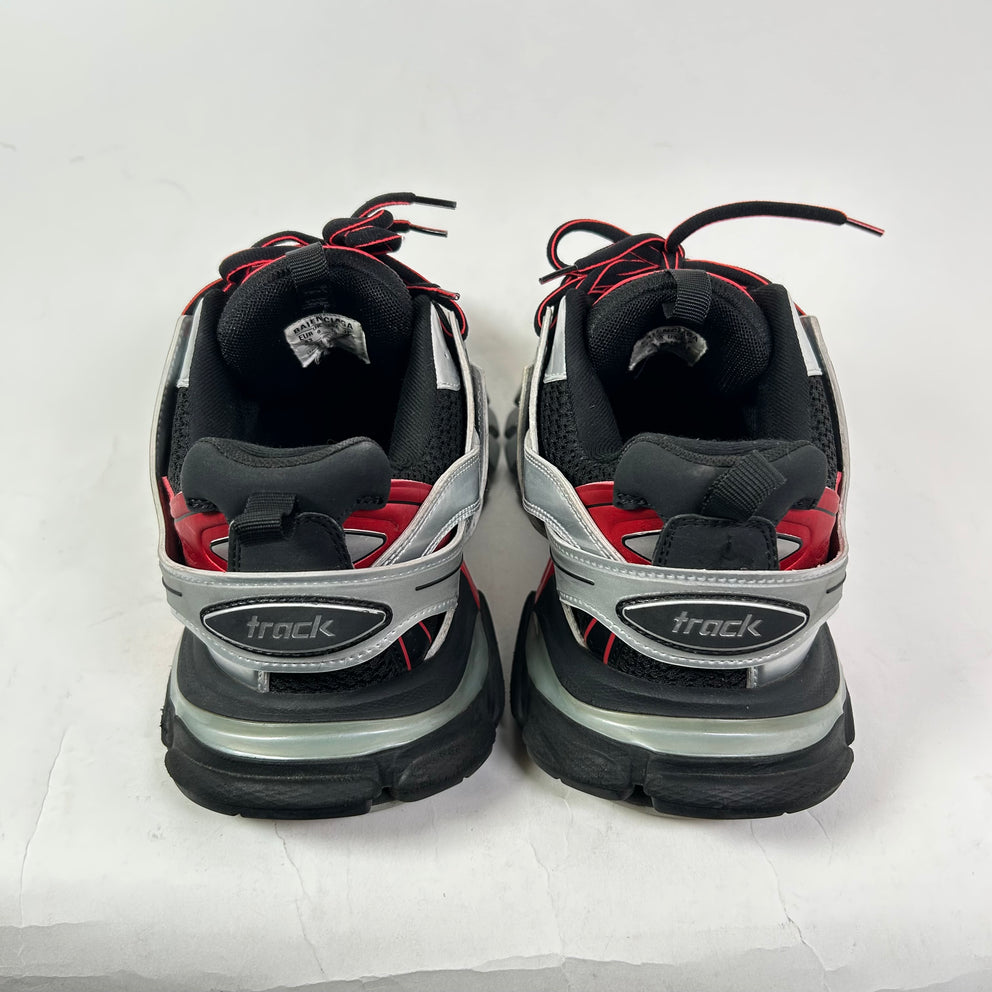 Balenciaga Black/Silver Track Low-Top Sneakers