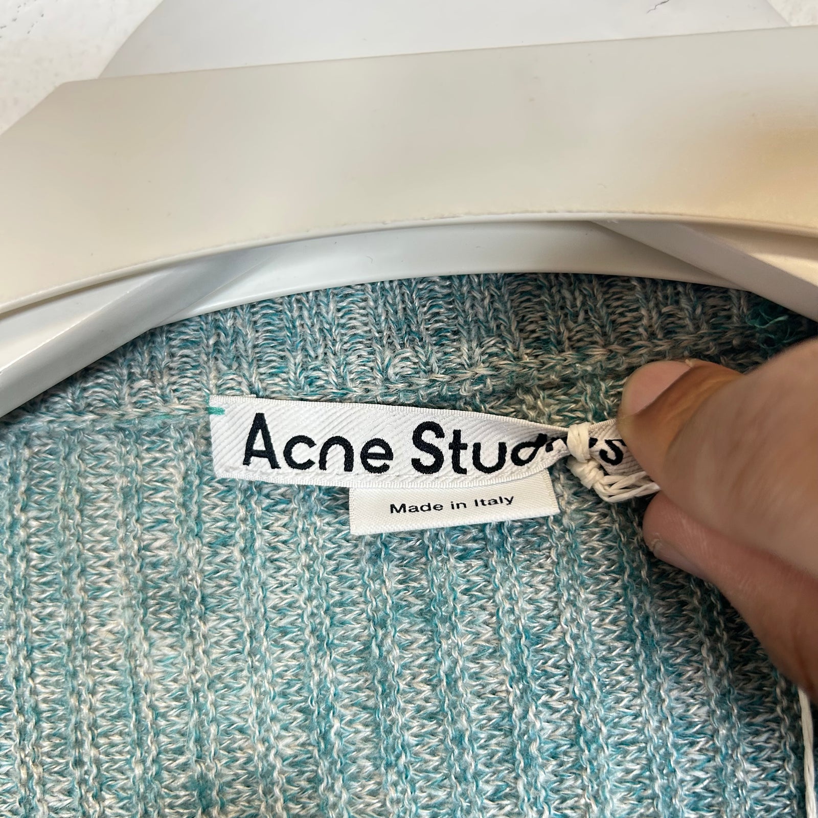 Acne Studios Blue Linen Sweater Size XL