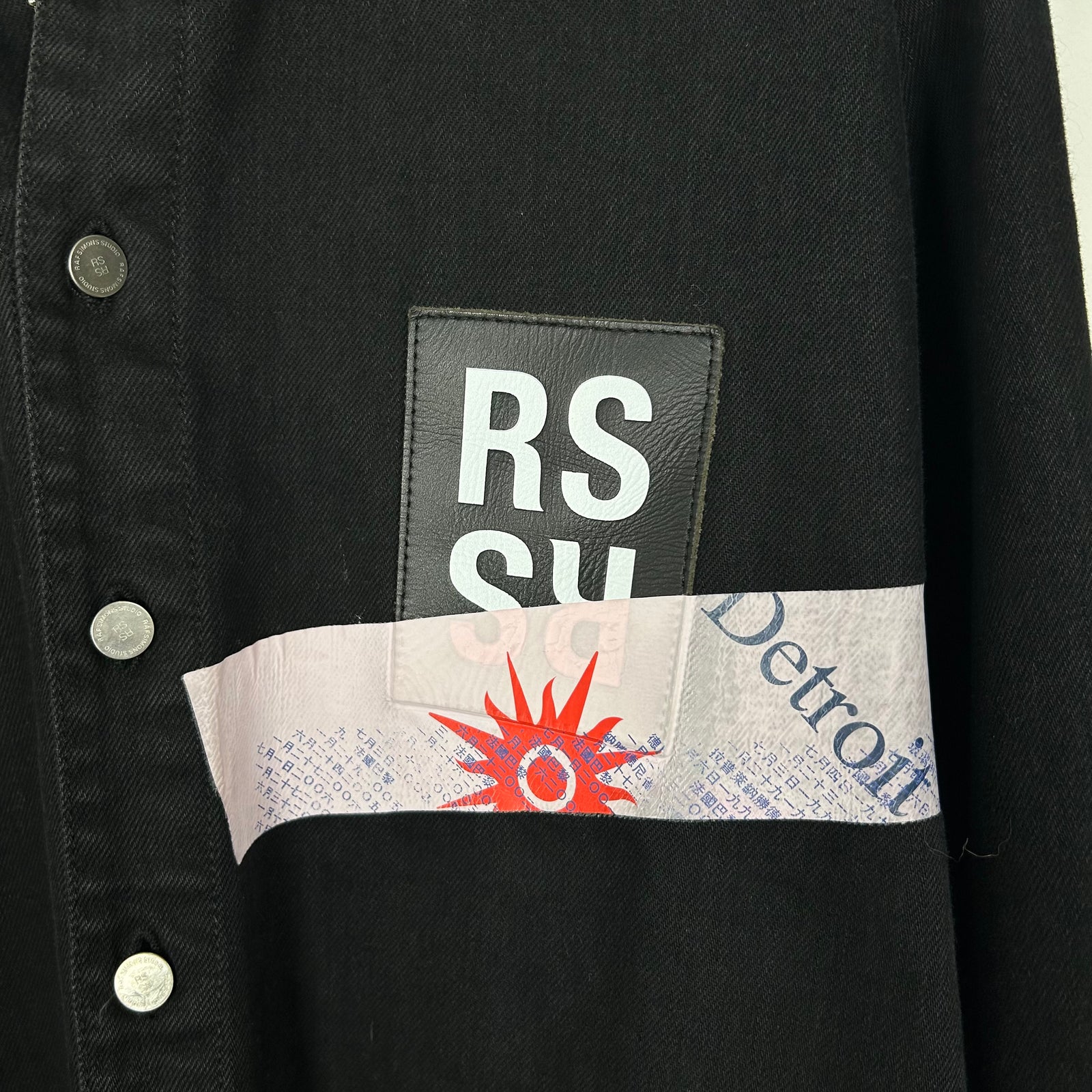 Raf Simons Black Jean Button-Up Size Small