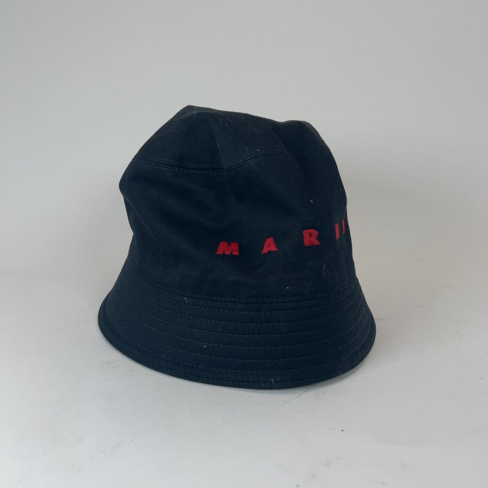 Marni Stitched Logo Bucket Hat