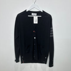 Thom Browne Black Cashmere 4 Bar Cardigan Size 2