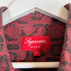 Supreme Red Python Flannel Size L