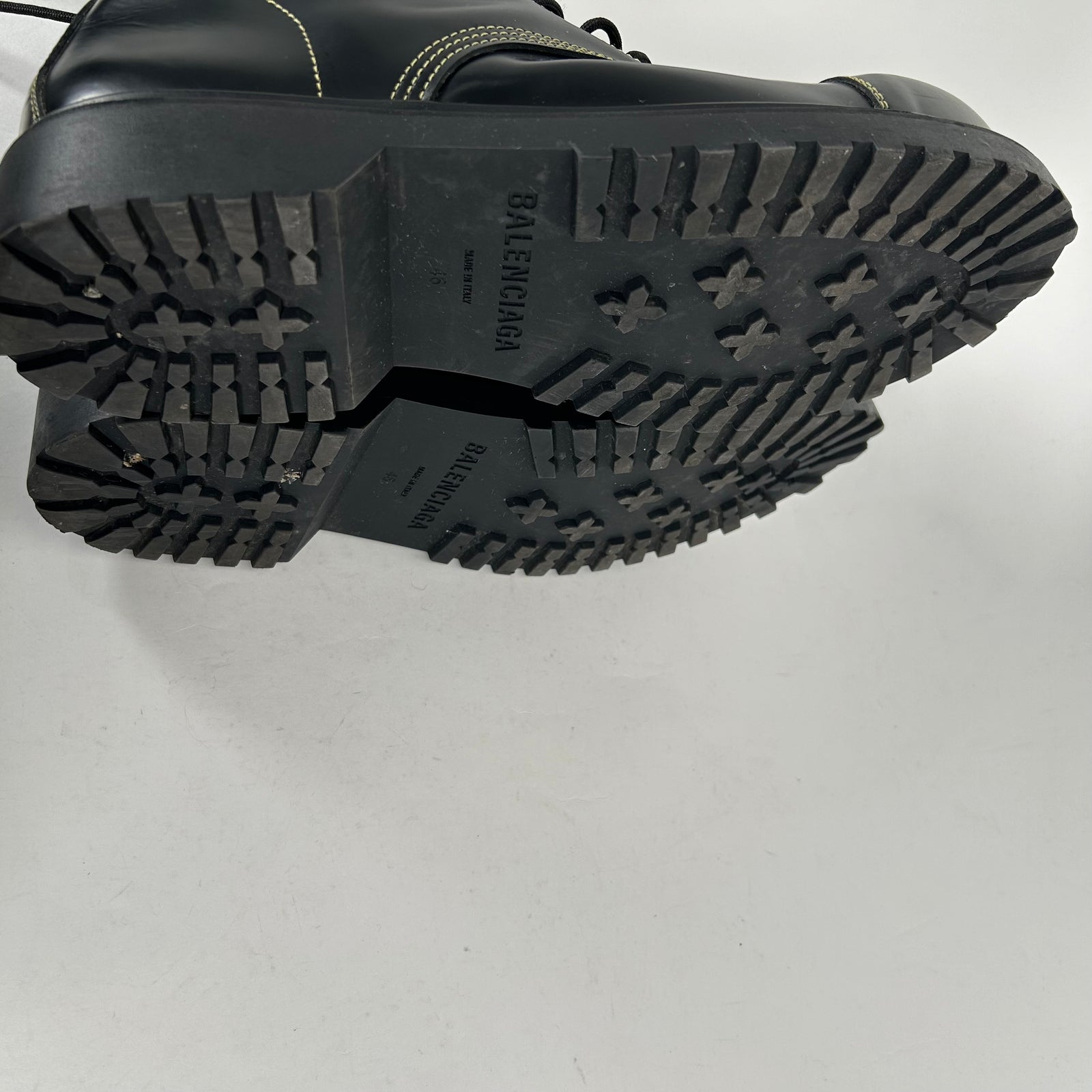 Balenciaga Contrast Stitch Combat Boot Size 13