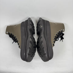 Alexander McQueen Olive Tread Slick Boots Size 42
