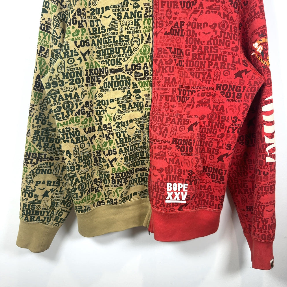 Bape XXV 'Cities' Split Camouflauge Hoodie