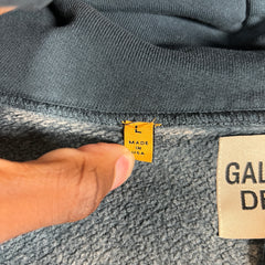 Gallery Dept Navy Reversible Logo Hoodie Size L