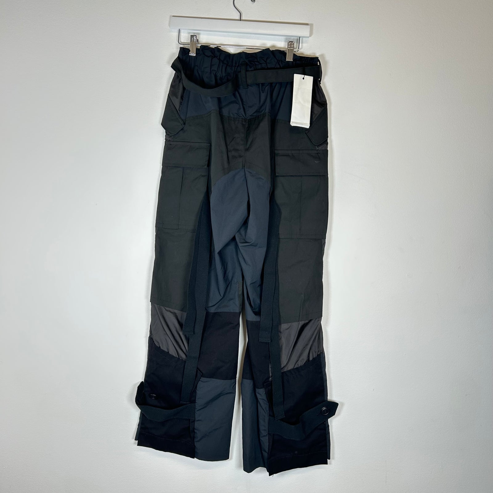 Sacai Black Patchwork Cargo Pants Size 2
