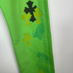 Chrome Hearts Matty Boy Green Patch Jeans Size 34