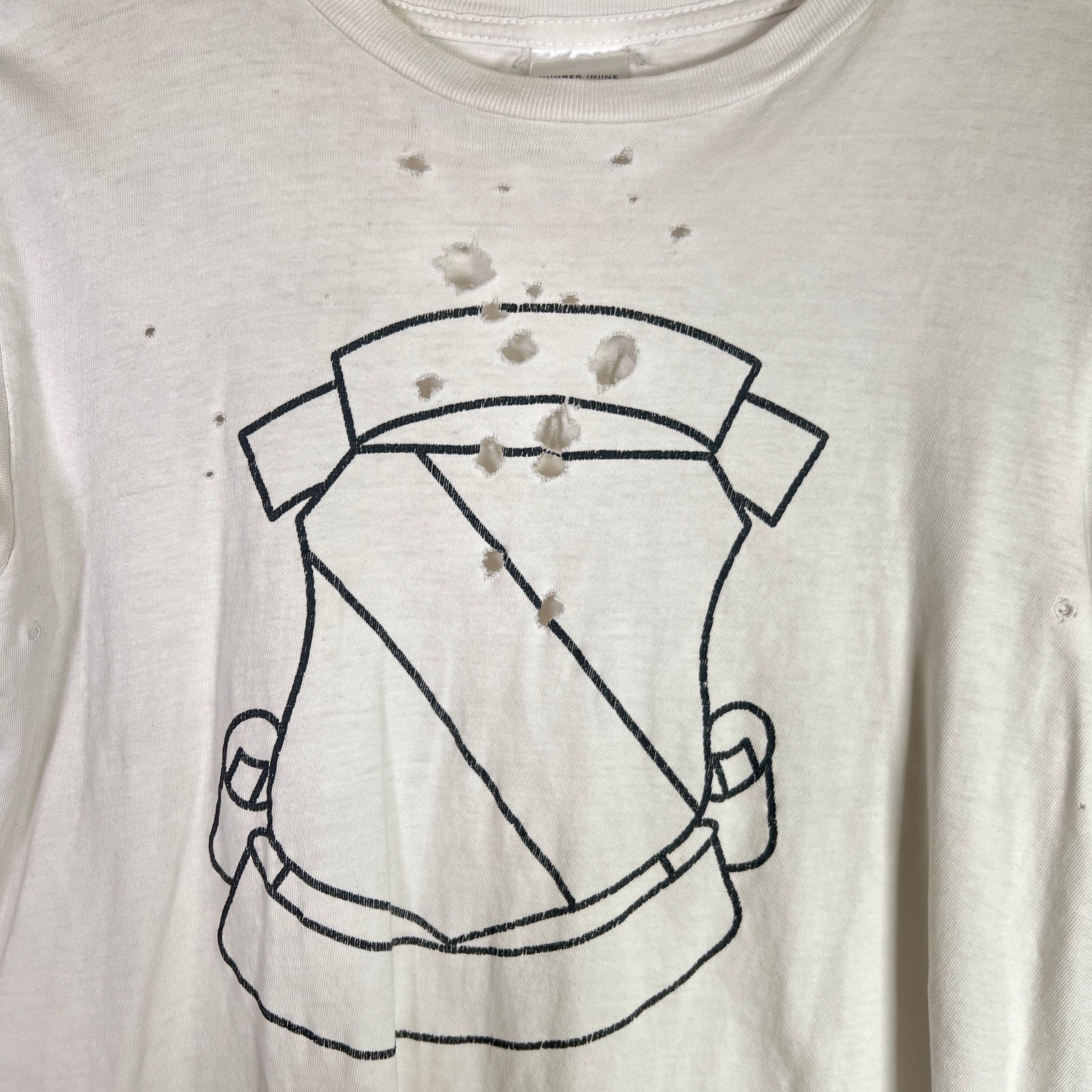 Number (N)ine AW01 Shield Crest T-Shirt