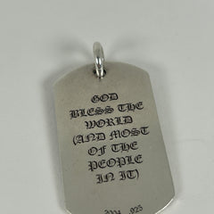 Chrome Hearts Cemetery Cross Dog-Tag Pendant