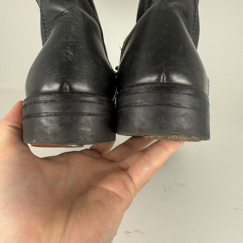 Raf Simons AW06 Black 'Accordion' Zipper Boots Size 8