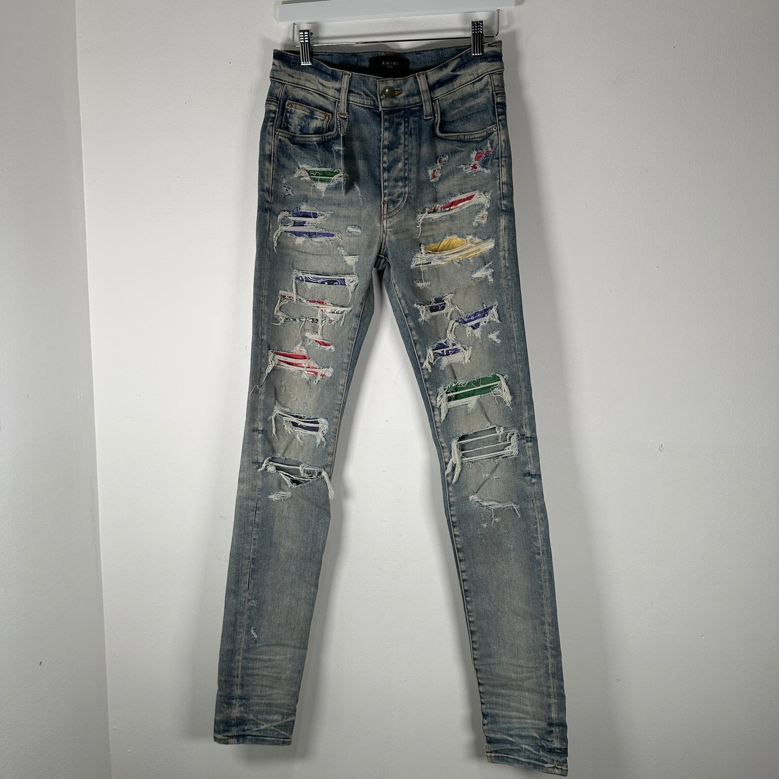 Amiri Thrashed Patch Jeans Size 29
