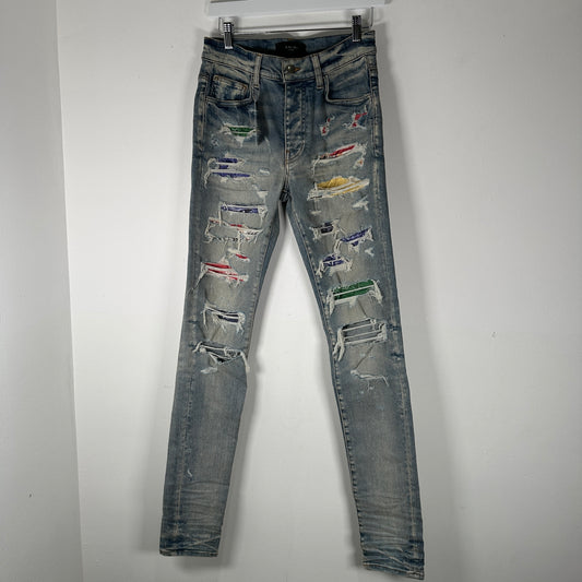 Amiri Thrashed Patch Jeans Size 29