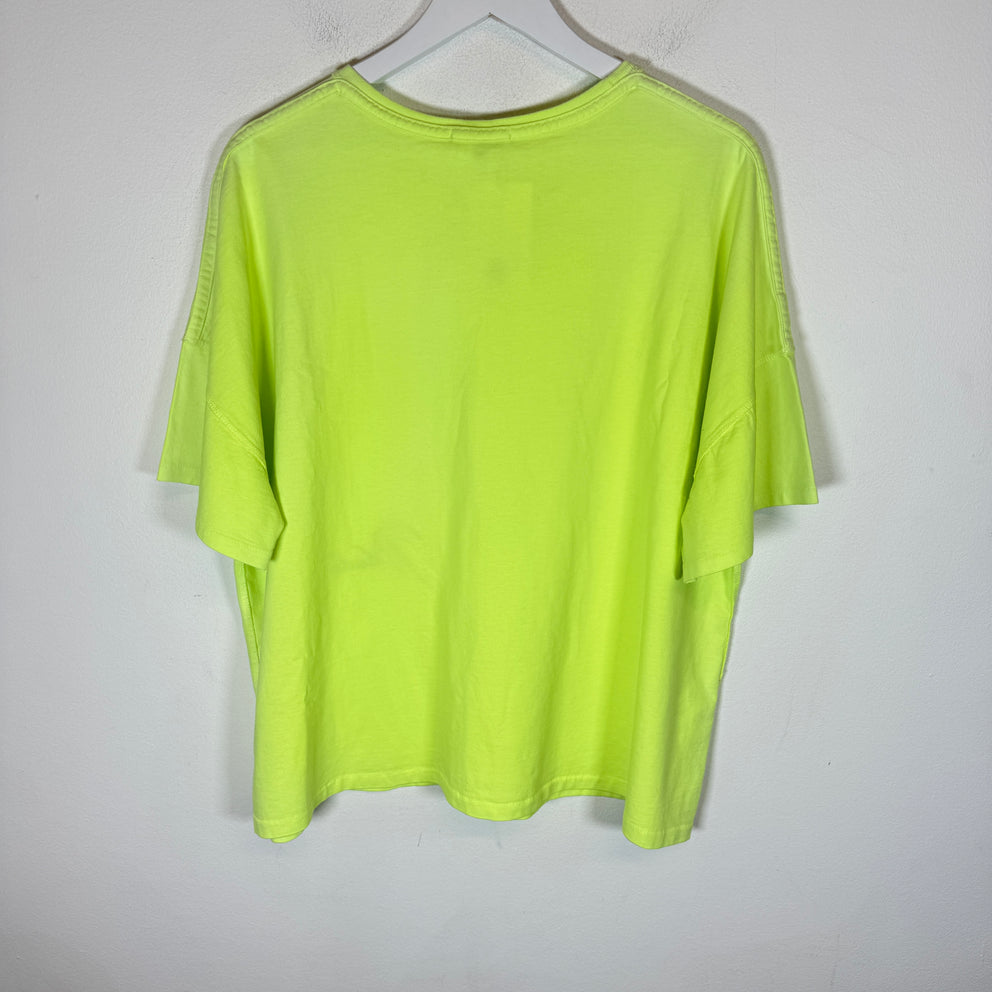 Rhude Neon Green Logo T-Shirt Size M