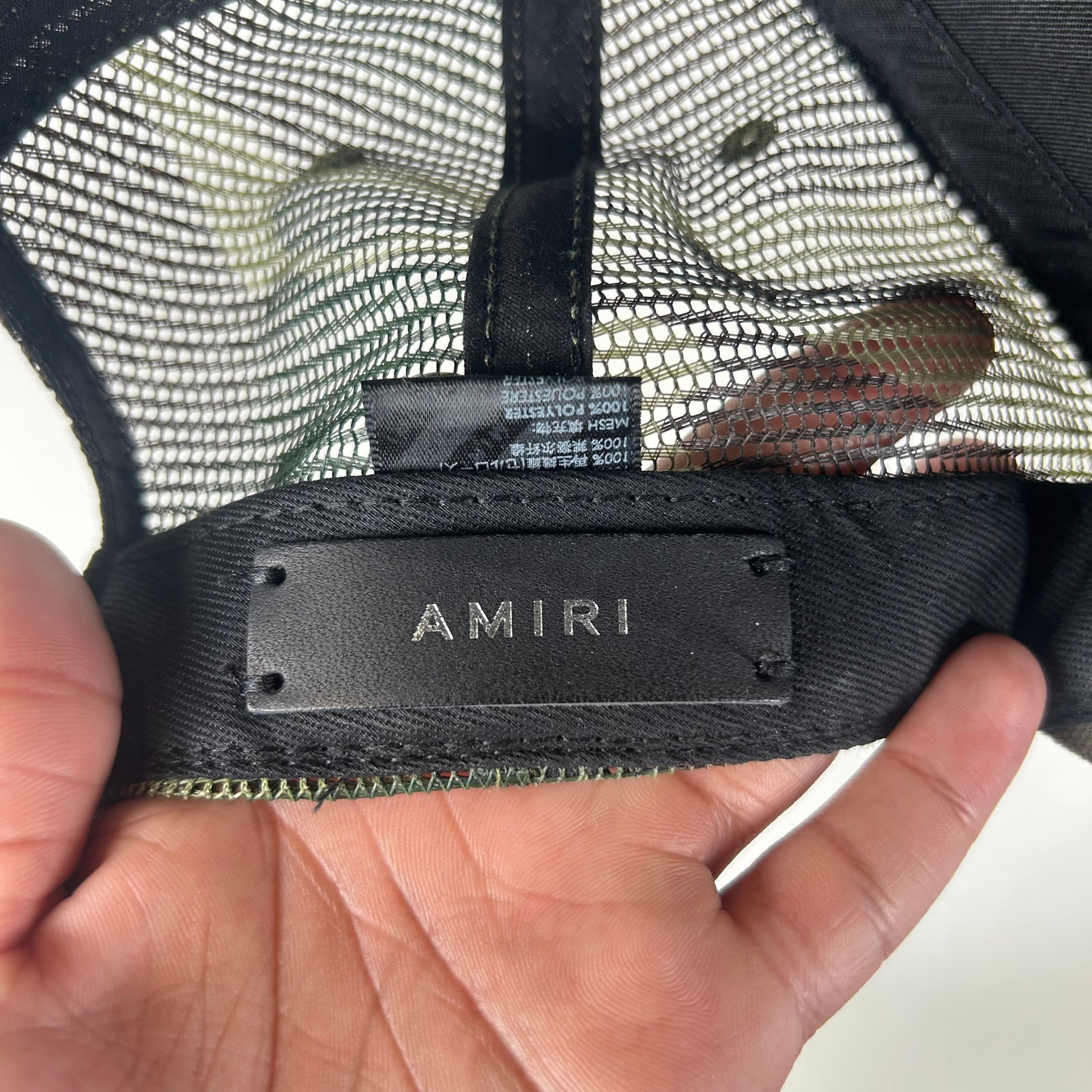 Amiri Military Stencil Green Trucker Hat