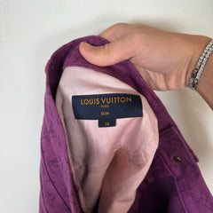 Louis Vuitton Purple Monogram Slim Denim Jeans Size 34