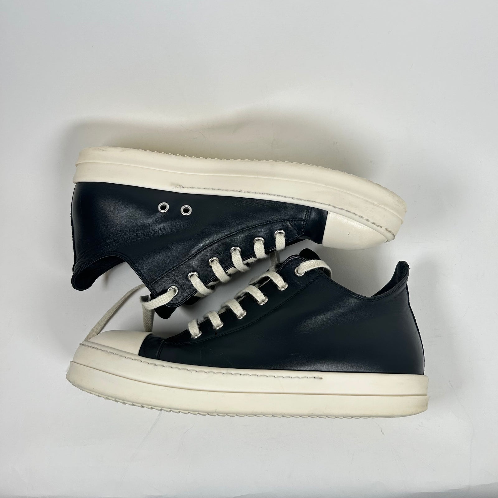 Rick Owens Leather Low Top Ramones Size 43