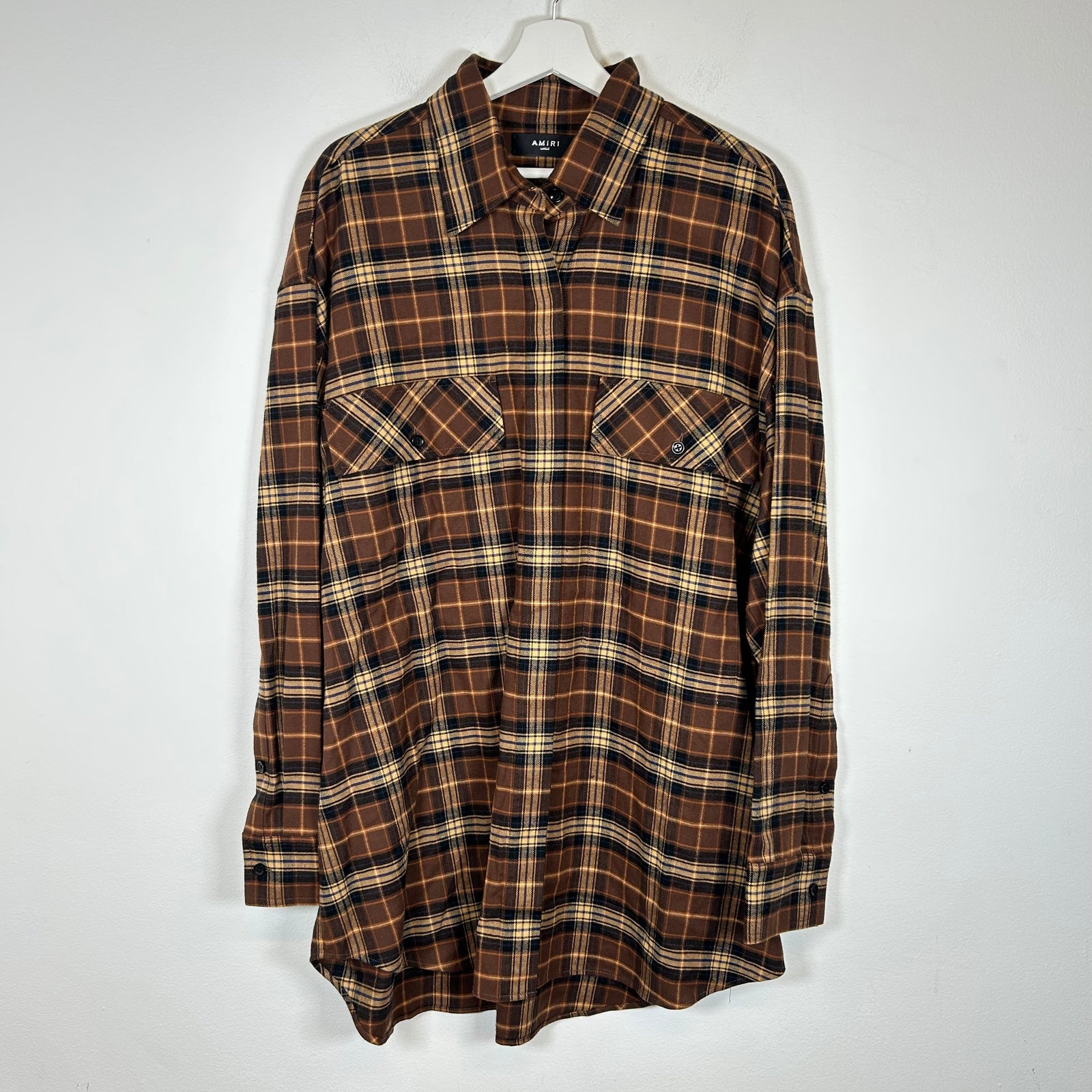 Amiri Brown/Tan Flannel Size L
