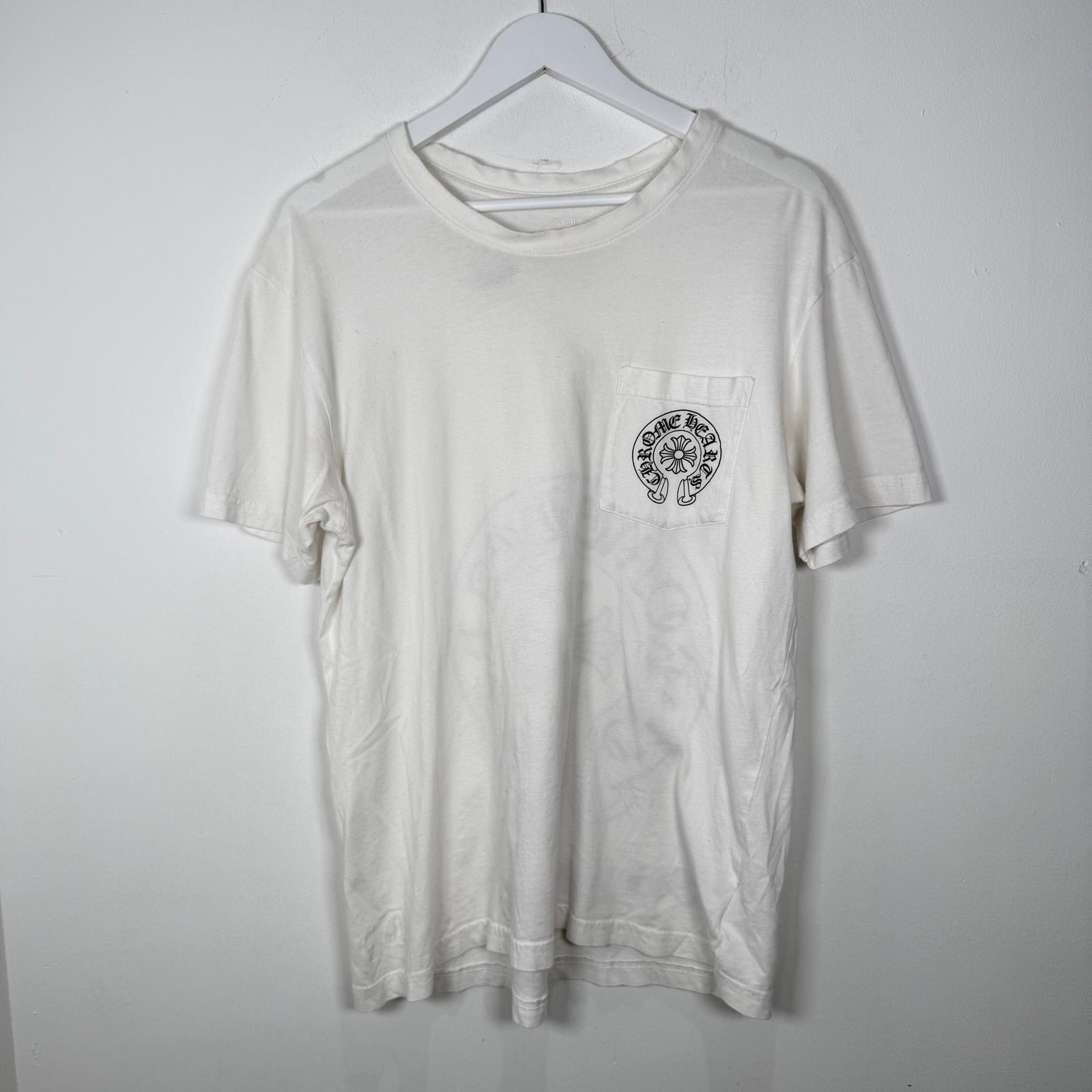 Chrome Hearts White LA Scroll T-Shirt Size M