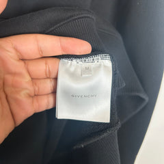 Givenchy Black Reflective Logo Hoodie Size M