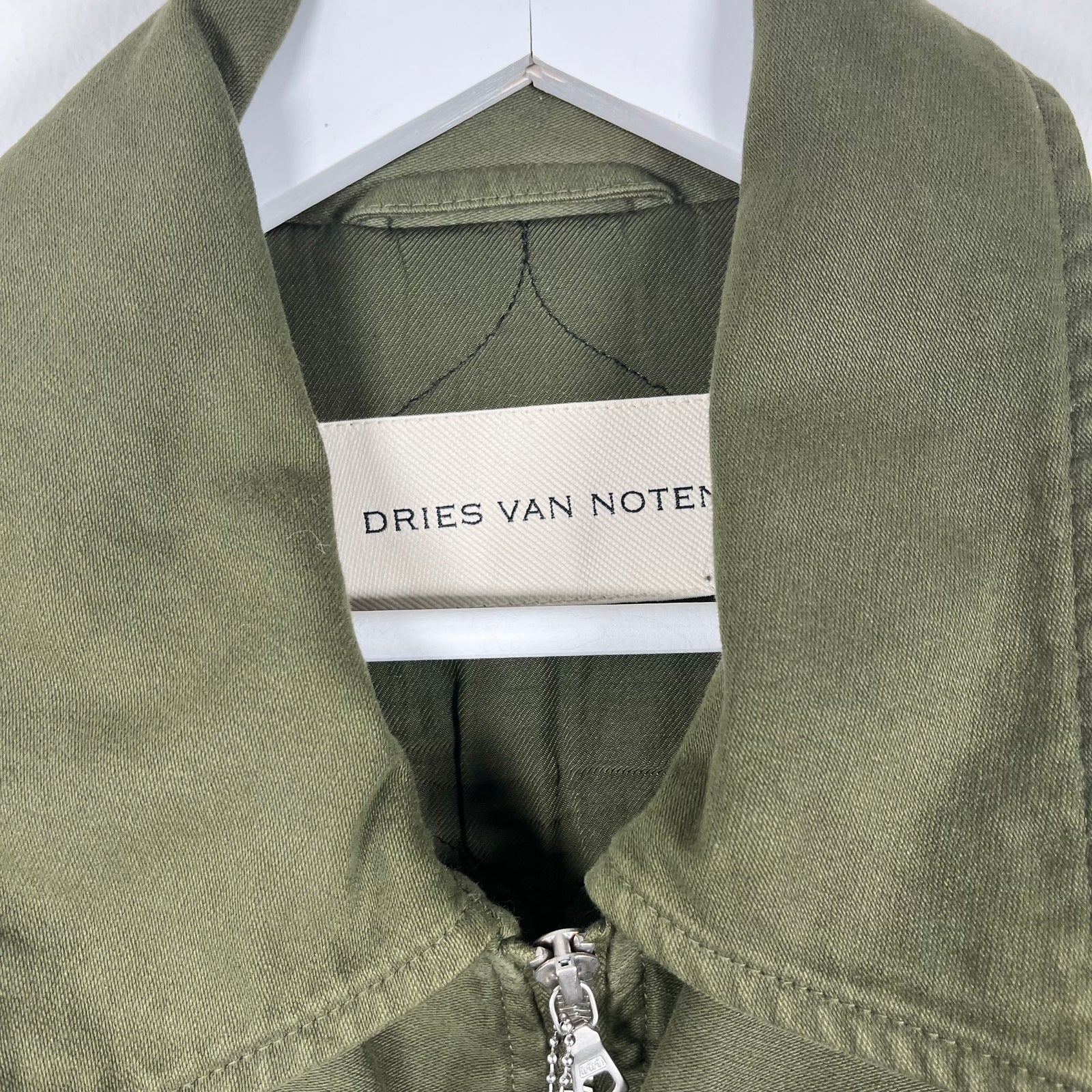 Dries Van Noten Green Military Cargo Jacket Size L