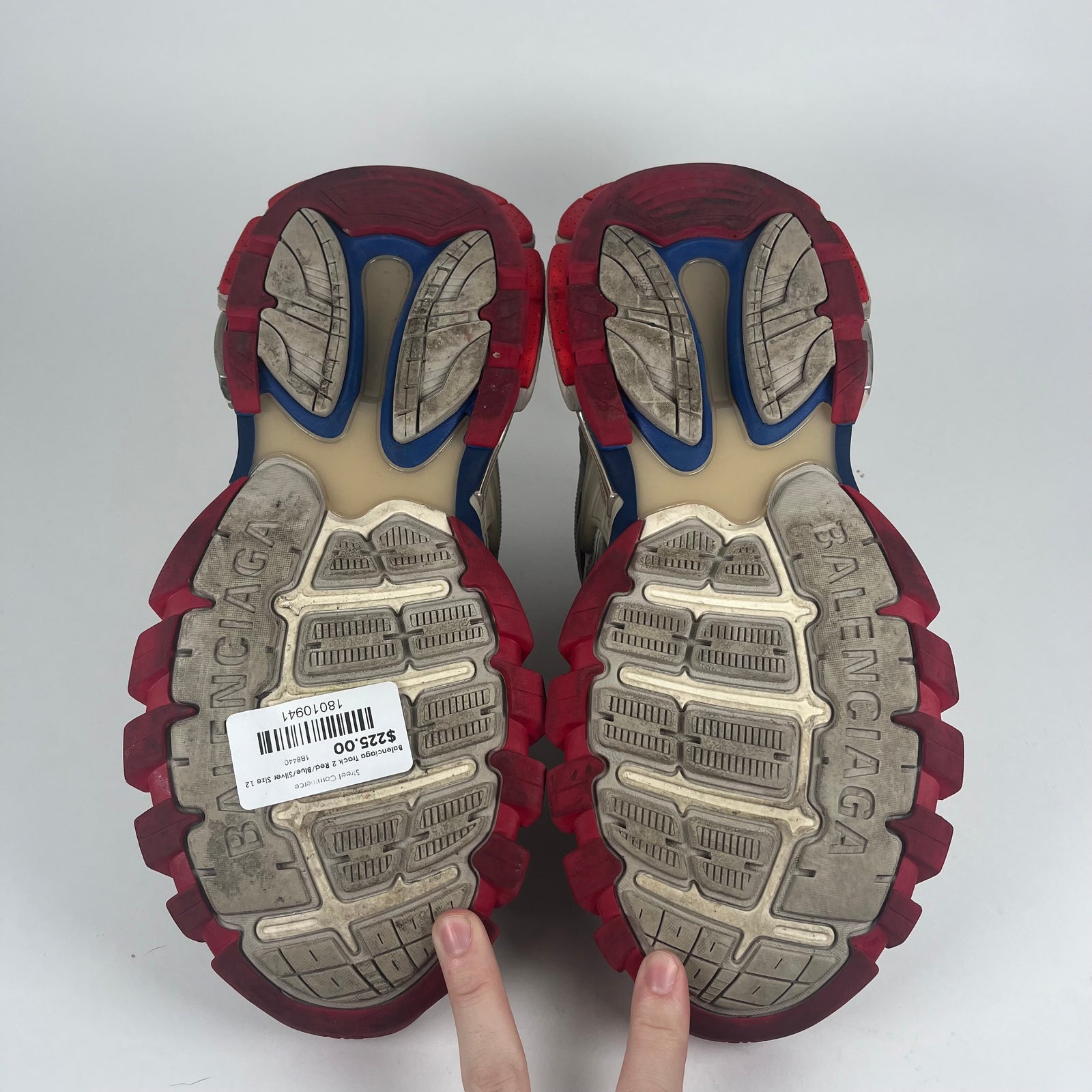 Balenciaga Track 2 Red/Blue/Silver Size 12