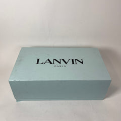 Lanvin White/Blue Clay Leather Low-Top Sneaker Size 45