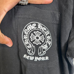 Chrome Hearts Black New York Horseshoe Logo T-Shirt Size S