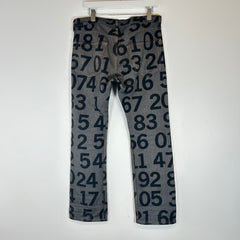 Junya Watanabe AW02 Grey/Black Poem Number Jeans Size S