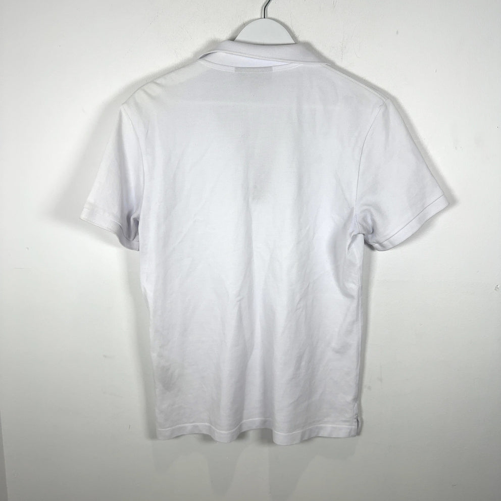 Burberry 1/4 Button White Polo