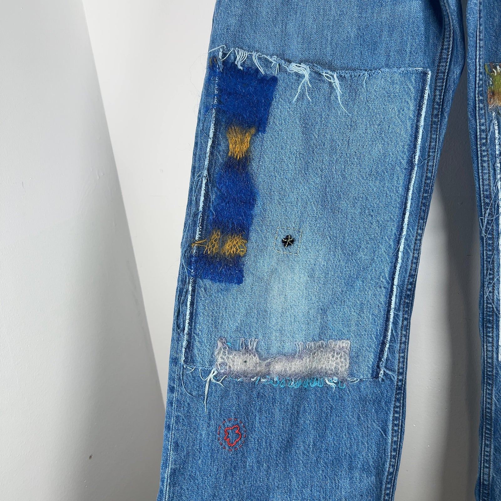 Marni Mohair Patchwork Denim Jeans