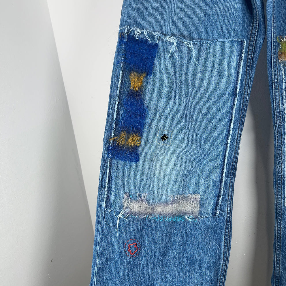 Marni Mohair Patchwork Denim Jeans