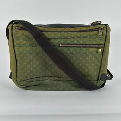Louis Vuitton Mini Sac Maman Green Canvas Monogram Strap Bag