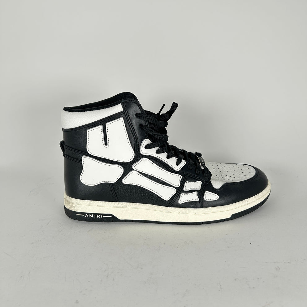 Amiri Skel Court Hi Top Black/White Size 45