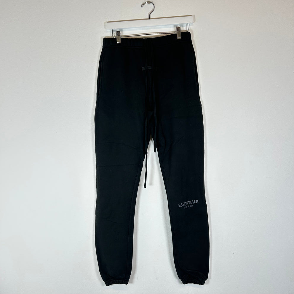 Essentials Black Logo Sweatpants Size XS