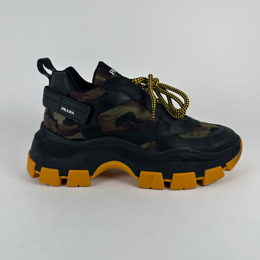 Prada Pegasus Camo Chunky Sneaker Size 10