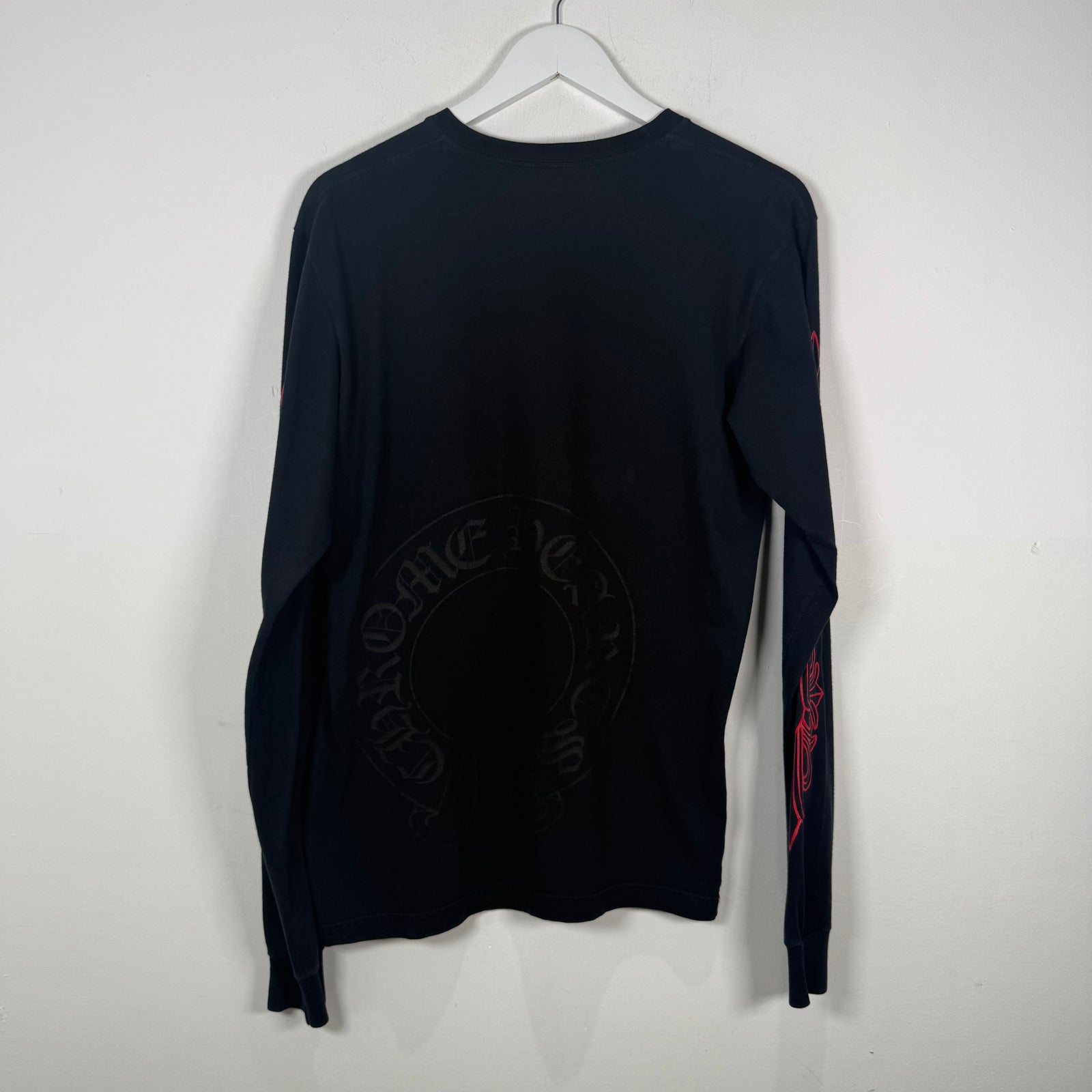 Chrome Hearts Horseshoe Red Floral Graphic Longsleeve Size M