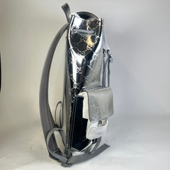 Gucci Silver Mirror Effect GG Large Backpack