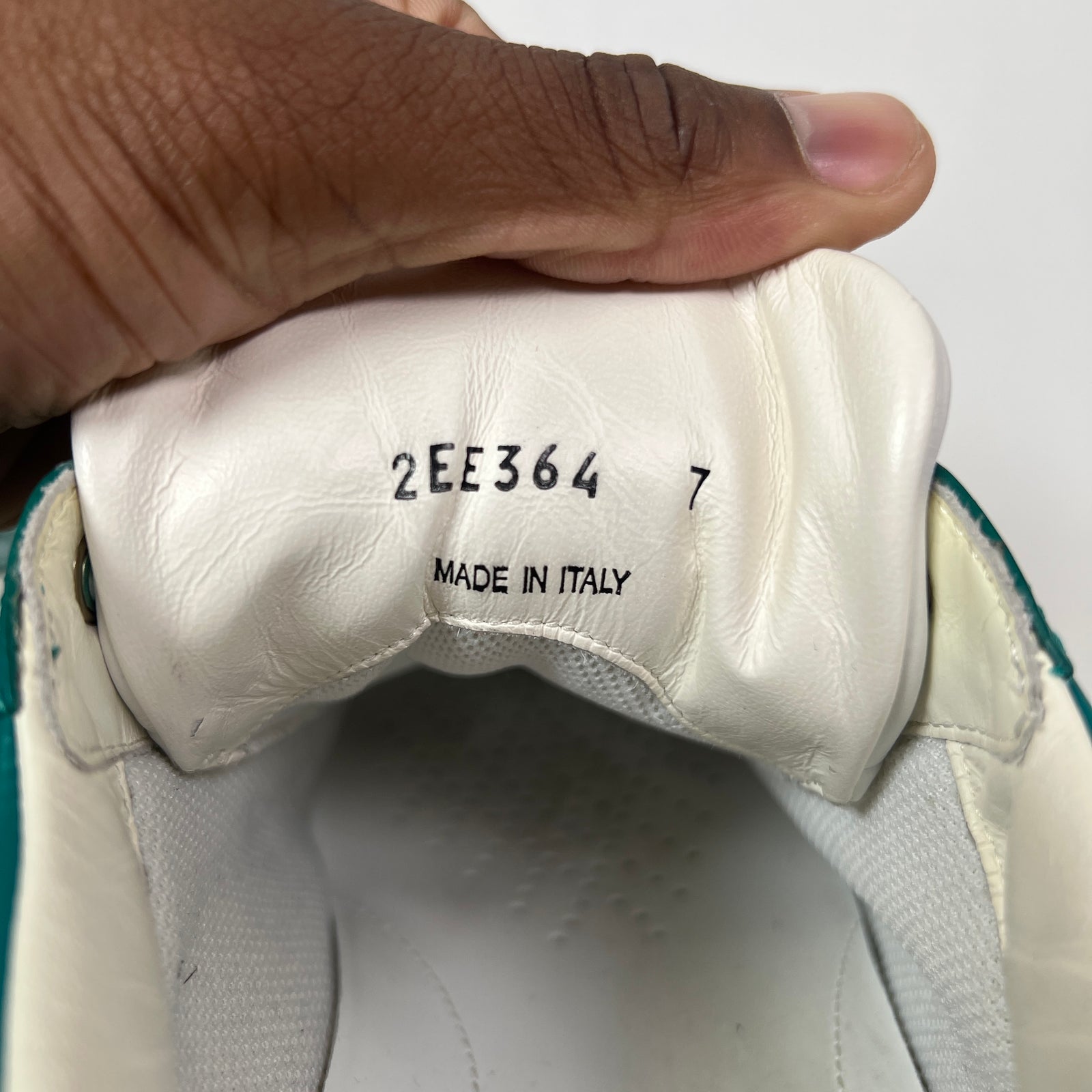 Prada Teal Downtown Leather Sneaker Size 8