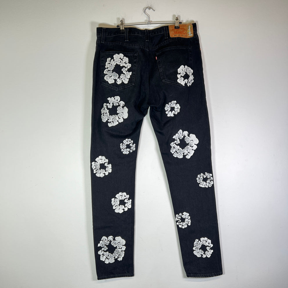 Denim Tears Black Wreath Denim Jeans
