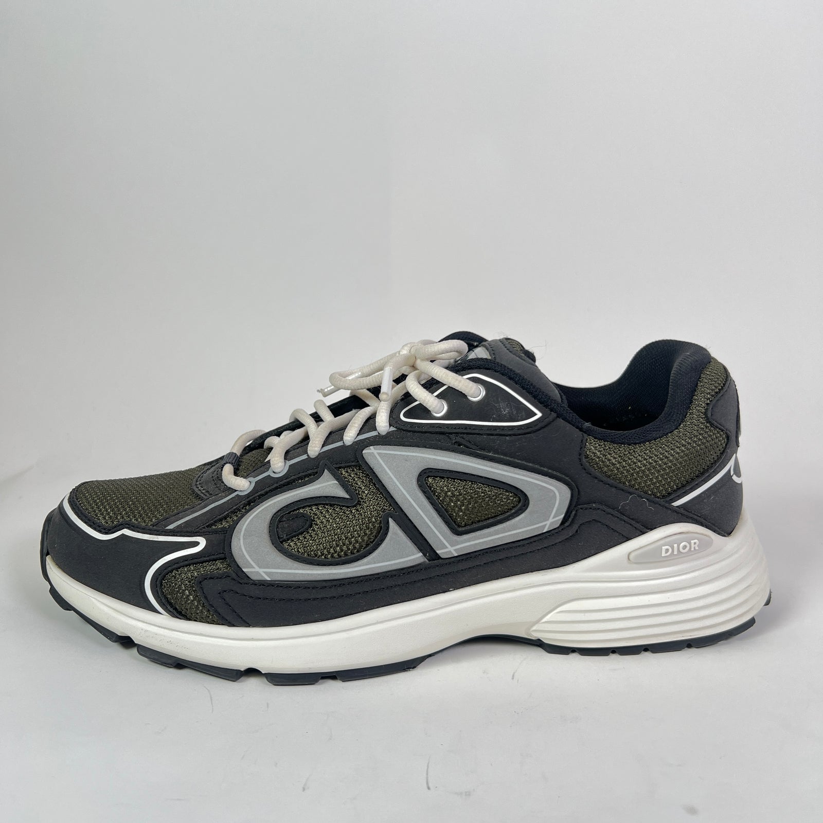 Dior B30 Dark Green/Black Technical Mesh Sneakers
