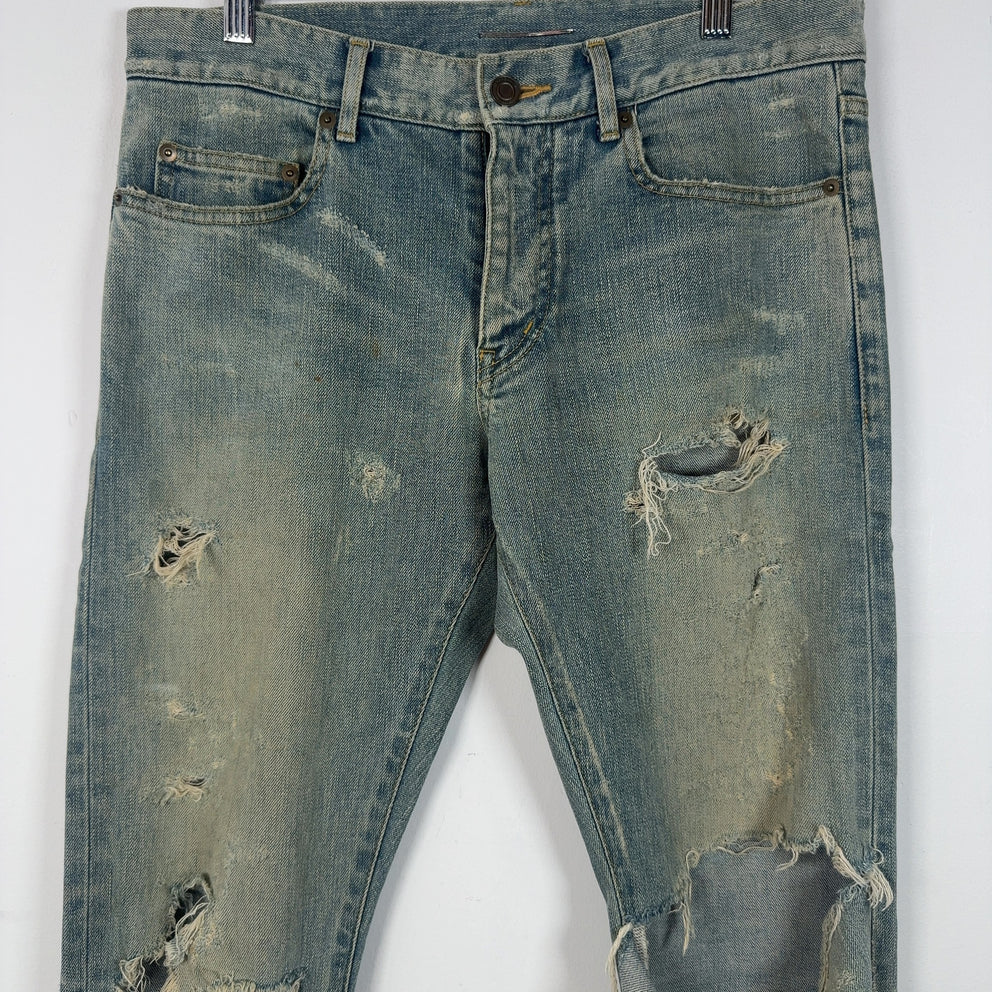 Saint Laurent Thrashed D02 Denim Jeans