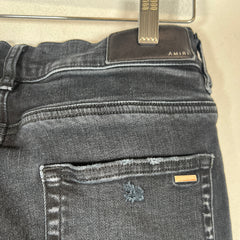 Amiri Black Distressed Applique Logo Jeans Size 31