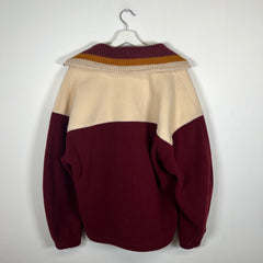 Isabel Marant Beige/Maroon Quarter Zip Size S