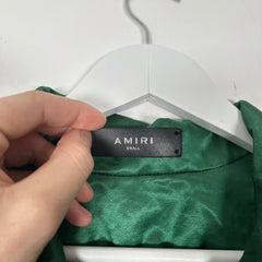Amiri Green Satin Track Jacket Size S
