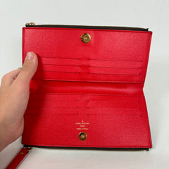 Louis Vuitton Red Adele Long Wallet
