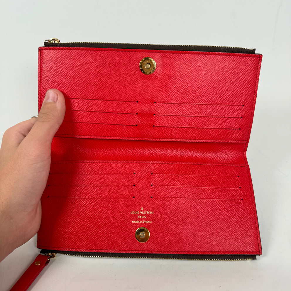 Louis Vuitton Red Adele Long Wallet